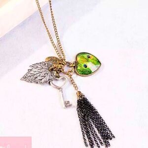 Boho Vintage-Inspired Long Tassel Necklace Festival Fall